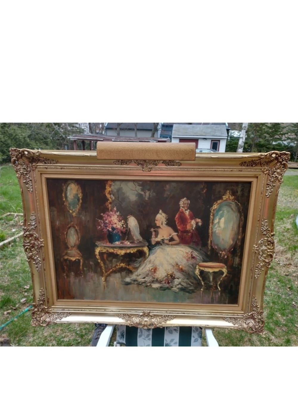 ANTIQUE MARIE ANTOINETTE PAINT ~1800 * UNIQUE**  VERY OLD